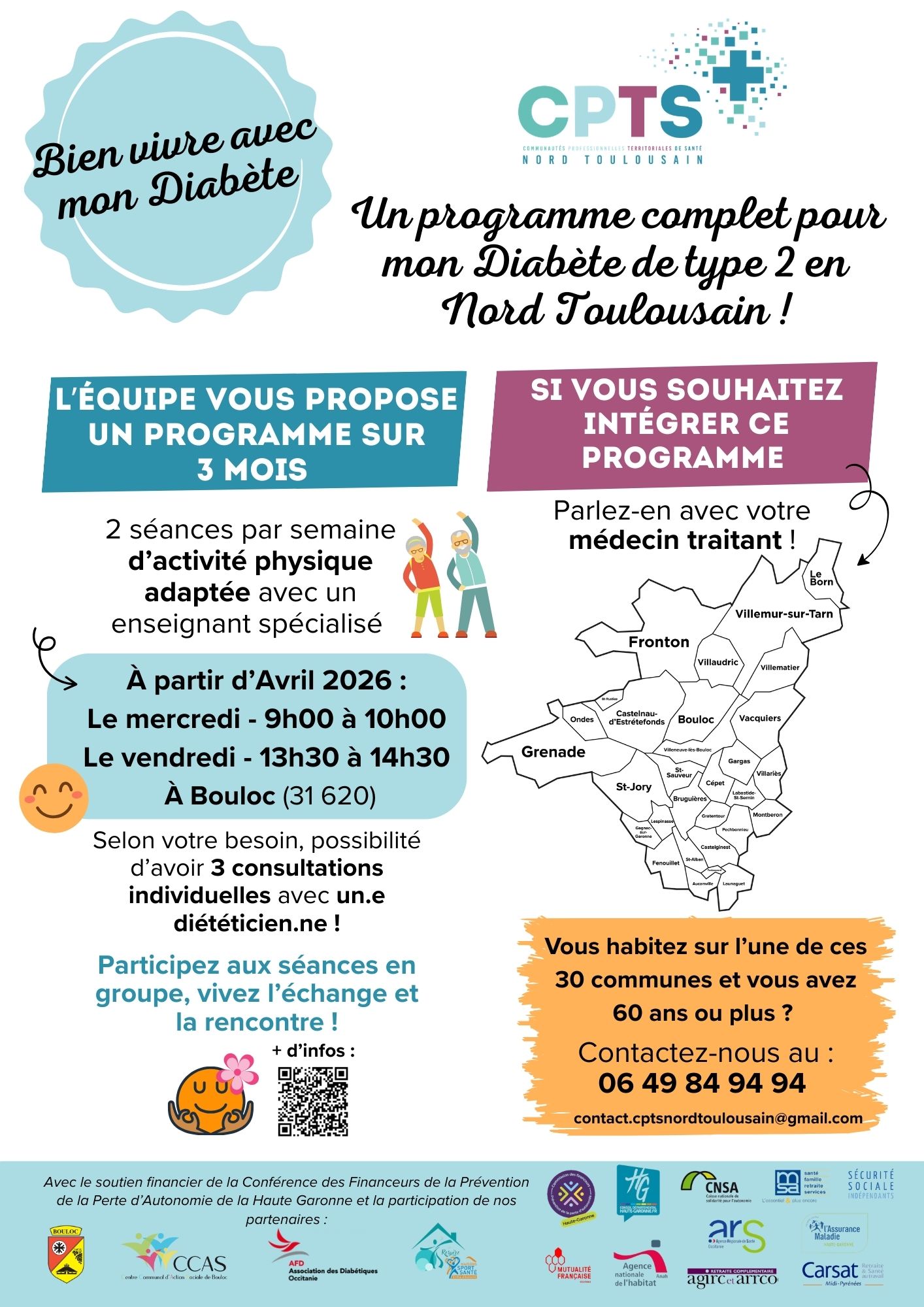 Flyer Bouloc Bien vivre avec mon Diabète CPTS NT