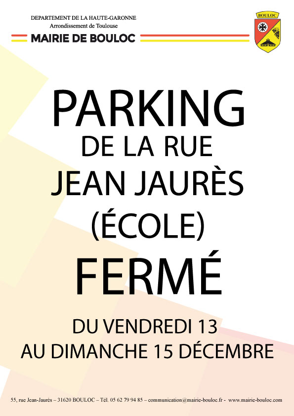 fermeture parking jean jaures marche de noel